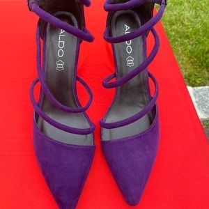 Aldo Purple Suede Pump, 9.0